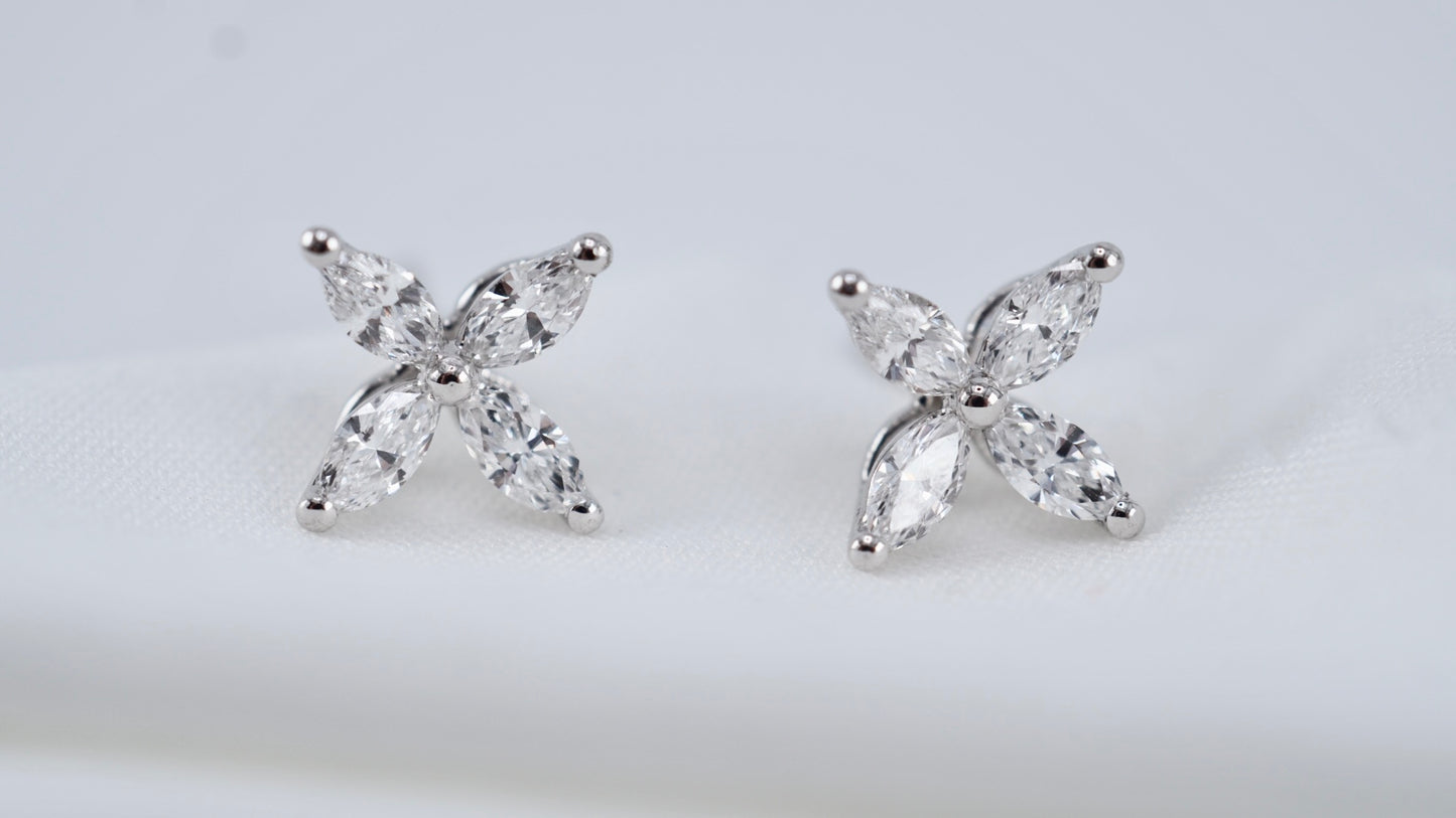 Clover Diamond Studs