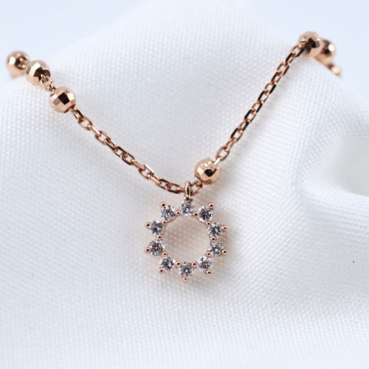 Celestial Sun Diamond Bracelet With Beads