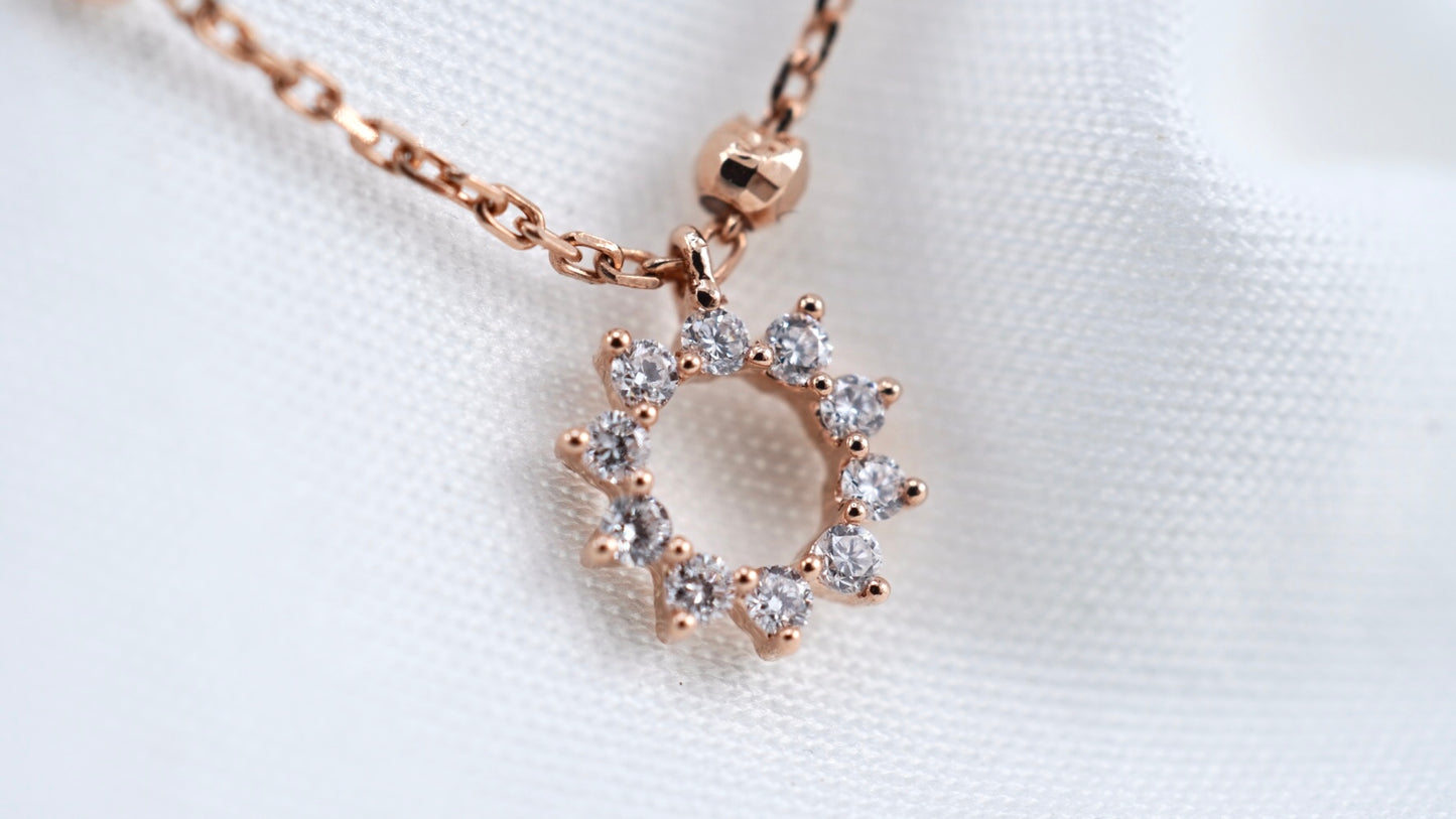 Celestial Sun Diamond Bracelet With Beads